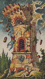 The tower Tarot Italien tarot set