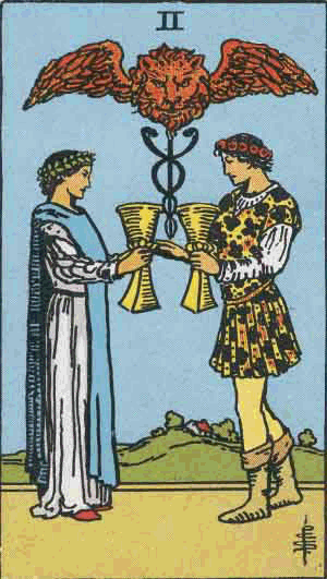 Tarotkort To Bægre