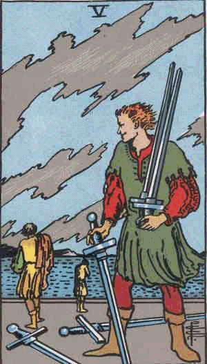 Tarot Sværd nr 5