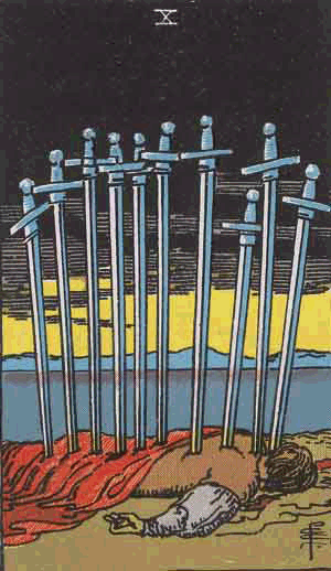 Tarot Sværd nr 10